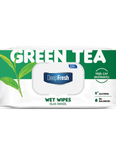 Doğal Özlü Yeşil Çay Islak Mendil 120 Yaprak