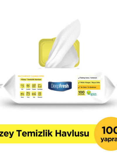 İz Bırakmaz Yüzey Temizlik Havlusu Limon 100 Yaprak