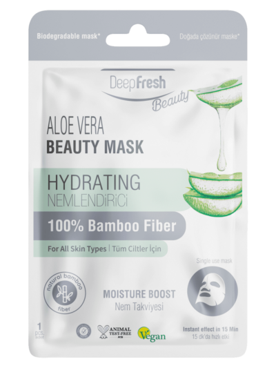 Tek Kullanımlık Aloe Vera Nemlendirici Nem Takviyesi Yüz Maskesi Tekli