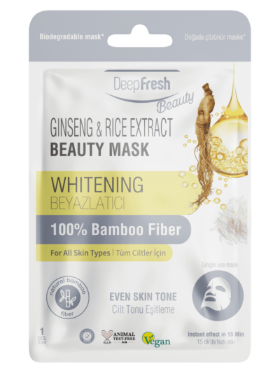 Tek Kullanımlık Ginseng & Rice Beyazlatıcı Cilt Tonu Eşitleme Yüz Maskeski Tekli