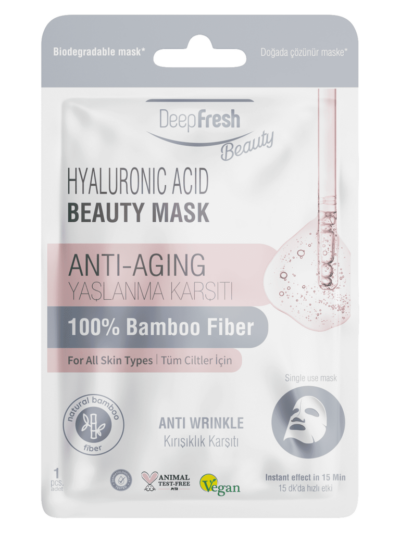 Tek Kullanımlık Hyaluronic Acid Yaşlanma ve Kırışıklık Karşıtı Yüz Maskesi Tekli