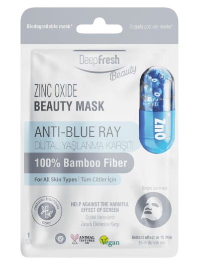 Tek Kullanımlık Zinc Oxide Dijital Yaşlanma Karşıtı Yüz Maskeski Tekli