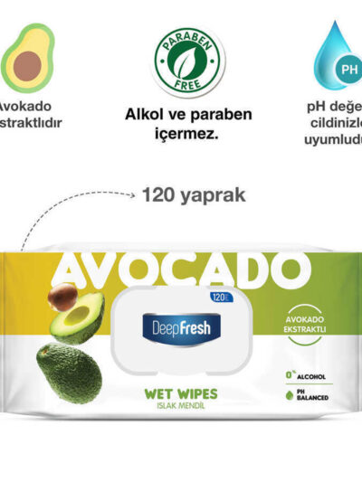 Doğal Özlü Avokado Islak Mendil
